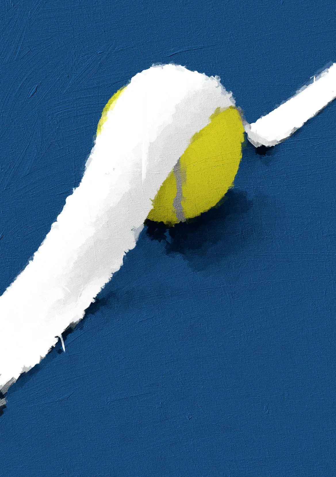 Oil Painting Tennis Ball